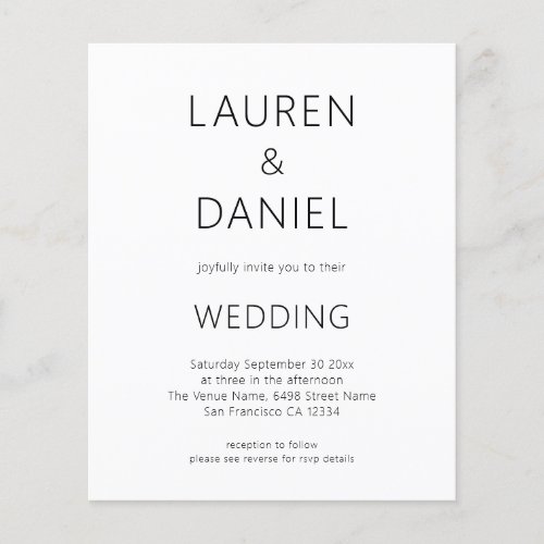 PAPER Minimalist Text QR Code Black White Wedding