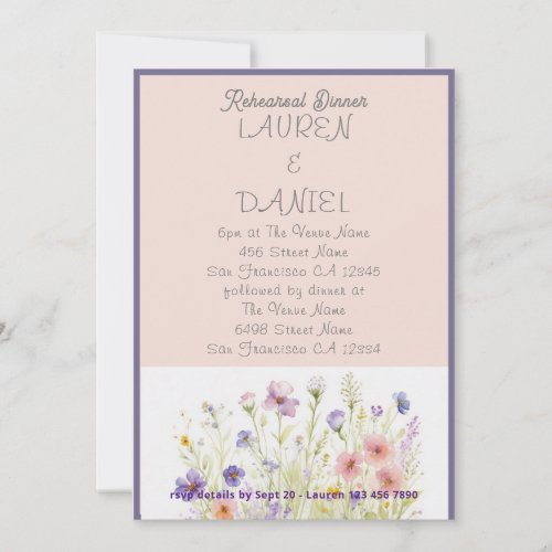 PAPER Minimalist Text QR Code Floral Wedding Invitation