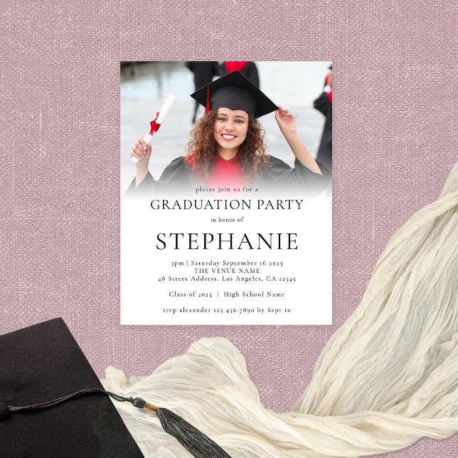 PAPER Modern Photo Overlay Graduation 2023 Invite (Creator Uploaded)