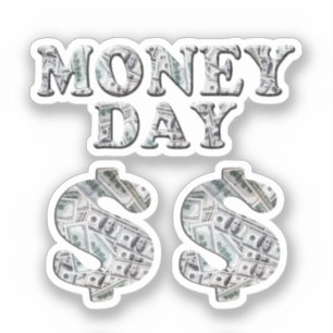 Paper Money Day Sticker
