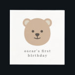 Paper Napkin<br><div class="desc">A sweet teddy napkin,  perfect for your teddy bear's picnic party!</div>