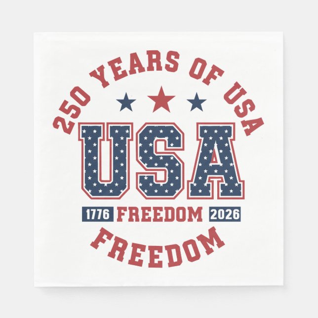 Paper Napkin-250th American Independence Tableware Napkins (Front)