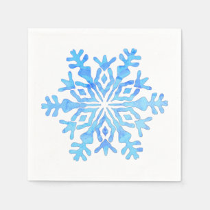 Paper Napkin blue snowflake