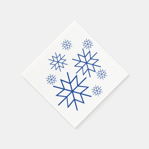 Paper Napkin _ Blue Snowflakes