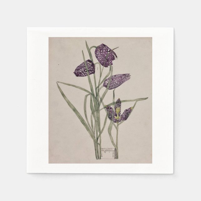 PAPER NAPKIN: CHARLES RENNIE MACKINTOSH : 1915 NAPKINS (Front)