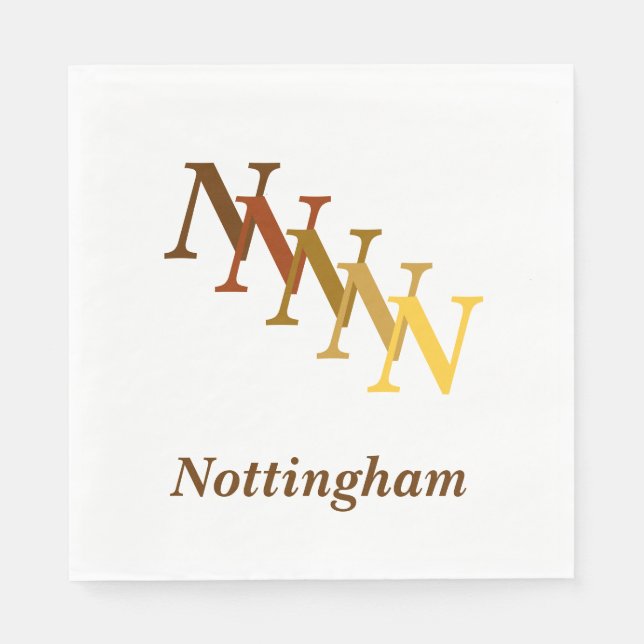Paper Napkin - Initals with Name (Front)