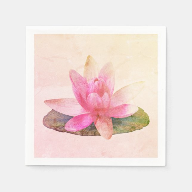 PAPER NAPKIN : PINK LOTUS (Front)