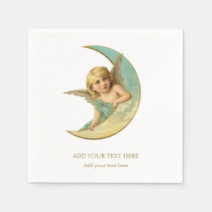 PAPER NAPKIN : VICTORIAN ANGEL AND MOON
