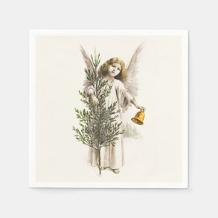 PAPER NAPKIN : VINTAGE CHRISTMAS ANGEL