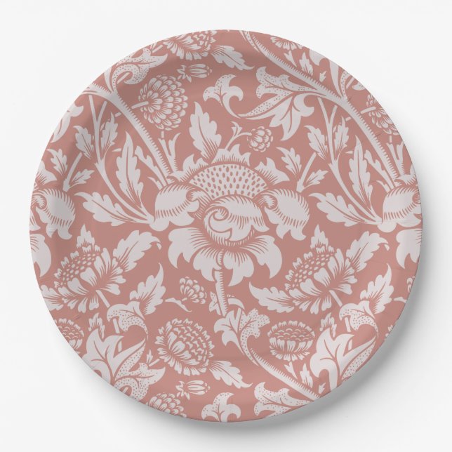 PAPER NAPKIN : WILLIAM MORRIS : FLORAL PLATES (Front)