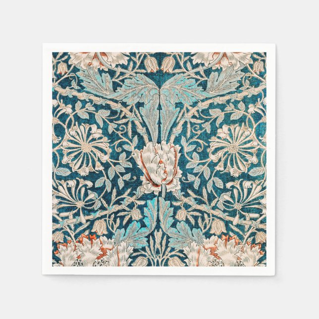 PAPER NAPKIN : WILLIAM MORRIS : HONEYSUCKLE (Front)