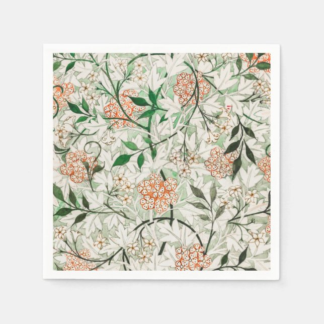 PAPER NAPKIN : WILLIAM MORRIS: JASMINE (Front)