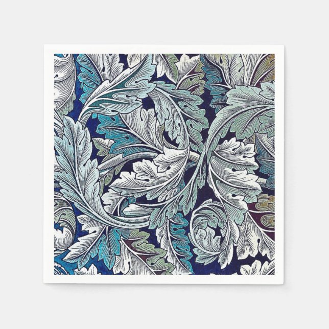 PAPER NAPKIN : WILLIAM MORRIS : LEAVES DESIGN (Front)