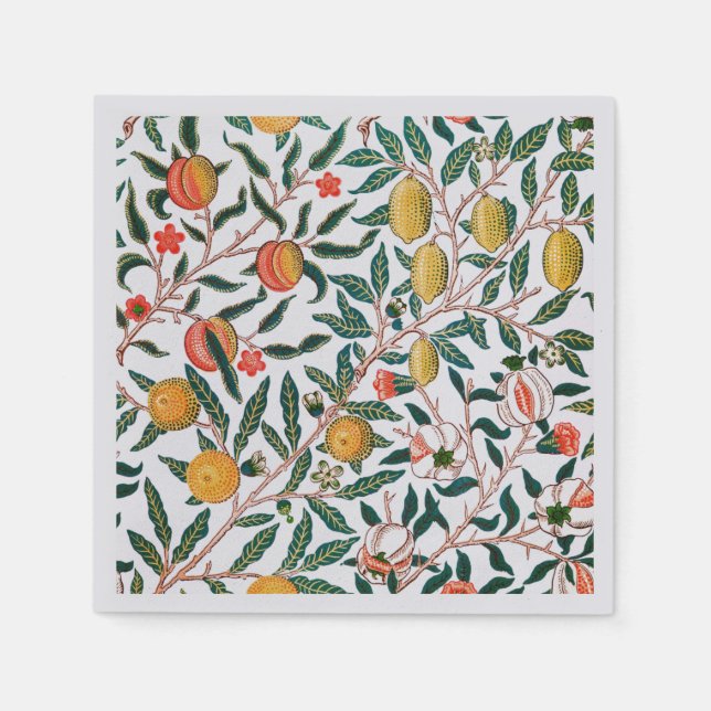 PAPER NAPKIN : WILLIAM MORRIS : POMEGRANATES (Front)
