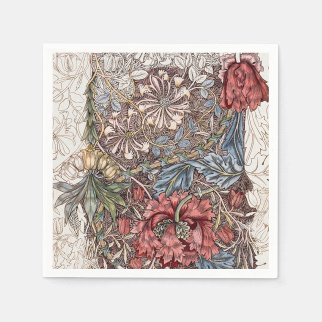 PAPER NAPKIN : WILLIAM MORRIS : WILD TULIP (Front)