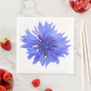 Paper Napkin-with blue cornflower Dinner Napkins