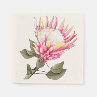 Paper napkin with King Protea
