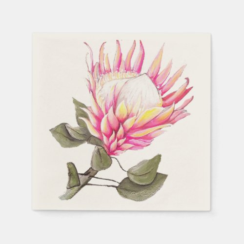 Paper napkin with King Protea