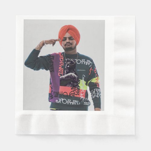 Paper napkin with sidhu Moosewala photo