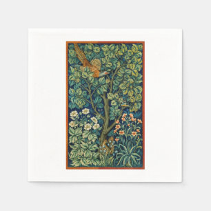 PAPER NAPKIN WITH WILLIAM MORRIS PHEASANT DESIGN