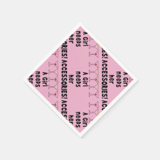 PAPER NAPKINS - A GIRL NEEDS HER ACCESSORIES