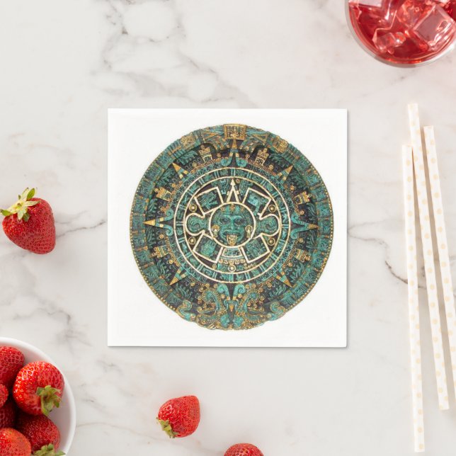 Paper Napkins, Aztec Green Napkins (Insitu)