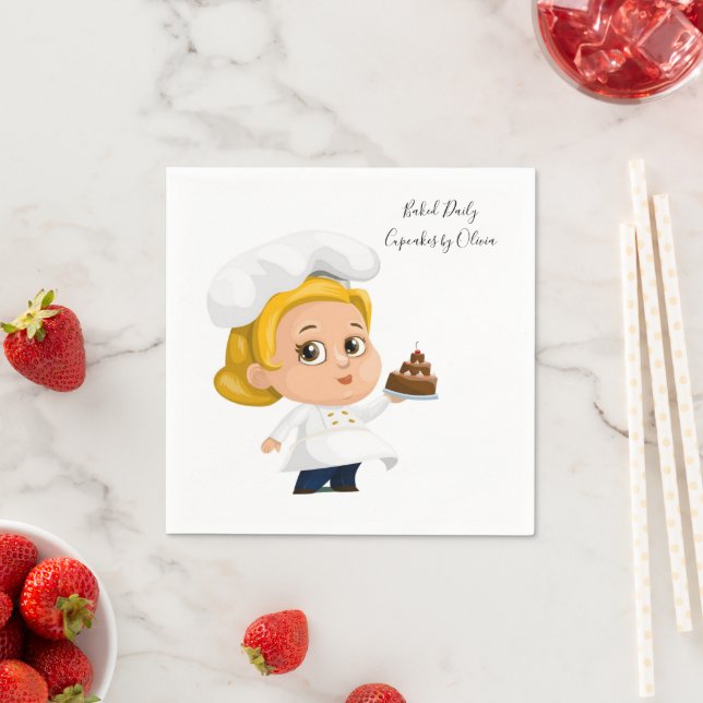 Paper Napkins, Bakery Cupcakes Cakes Napkins (Insitu)