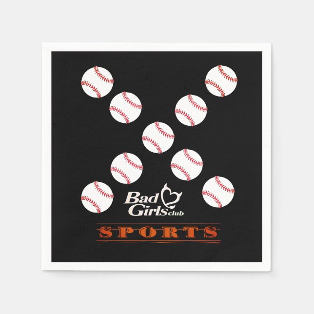 Paper Napkins Baseballs (Front)
