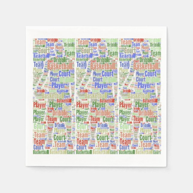 Paper Napkins Basketball Player (Front)
