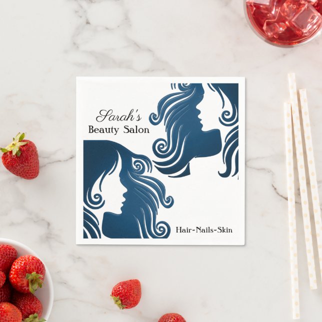 Paper Napkins, Beauty Salon Hair Napkins (Insitu)