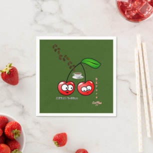 Paper Napkins, Before & After Cherries Napkins