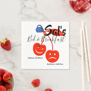 Paper Napkins, Before & After Coffee Cherries Napkins