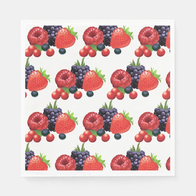 Paper Napkins-Berry Berry Napkins (Front)