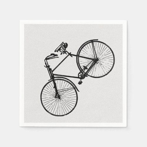 paper napkins  bike bicycle white black