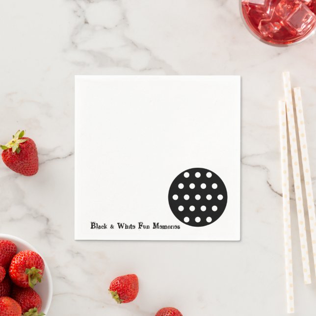 Paper Napkins, Black & White Fun Memories  Napkins (Insitu)
