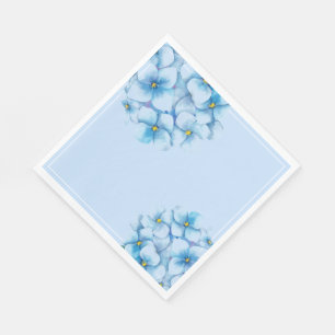 Paper Napkins-Blue Hydrangeas Napkins