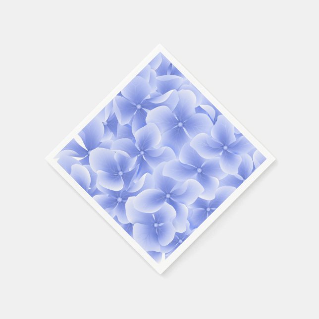 Paper Napkins-Blue Hydrangeas Napkins (Corner)