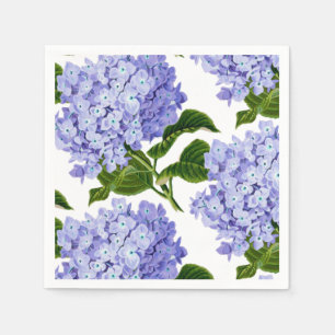 Paper Napkins-Blue Hydrangeas Napkins