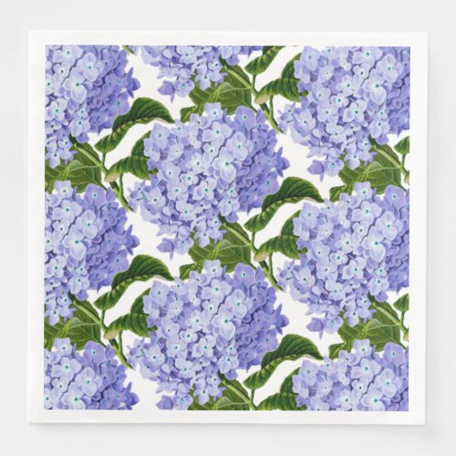 Paper Napkins_Blue Hydrangeas Paper Dinner Napkins