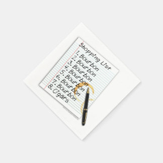 PAPER NAPKINS - BOURBON LOVERS SHOPPING LIST