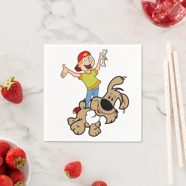 Paper Napkins, Boy Dog Bone Napkins (Insitu)