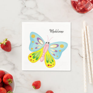 Paper Napkins, Butterfly Colorful Napkins