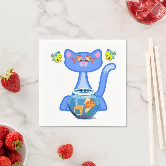 Paper Napkins, Cat Fish Napkins (Insitu)