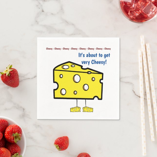 Paper Napkins, Cheesy Cheese  Napkins (Insitu)