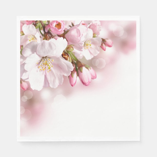 Paper Napkins-Cherry Blossoms Napkins (Front)