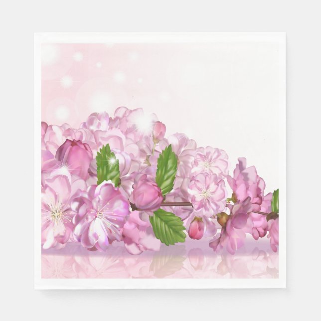 Paper Napkins-Cherry Blossoms Napkins (Front)