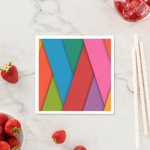 Paper Napkins Colorful Triangles Napkins