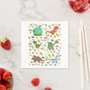 Paper Napkins, Cute Dinosaur Napkins