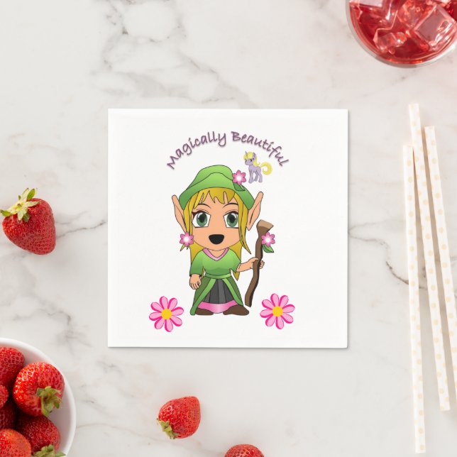 Paper Napkins, Fairy Floral Magical Napkins (Insitu)
