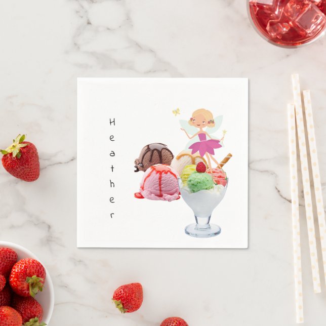 Paper Napkins, Fairy Ice Cream Napkins (Insitu)
